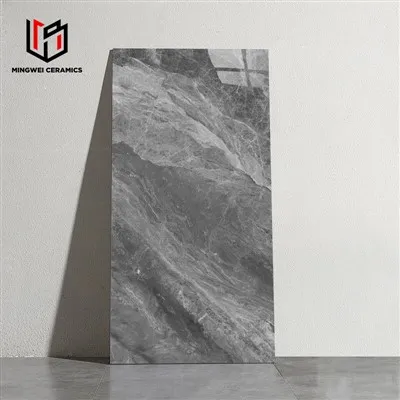 Azulejos de porcelana polida esmaltada cor cinza